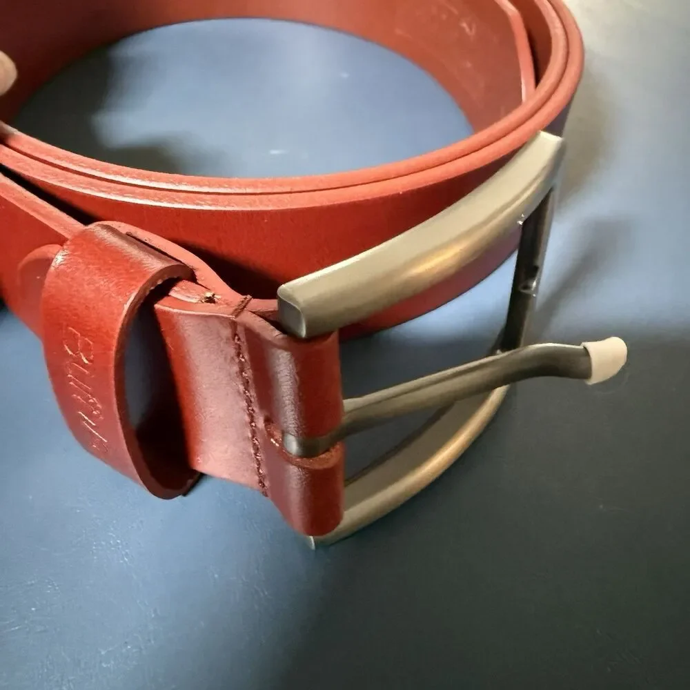 Buffway Men's Belt Heavy Duty Genuine Leather Width 1.5